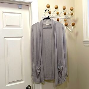 Aritzia - Wilfred - Silk Cashmere Cardigan Sweater Shirt - Grey - XXSmall